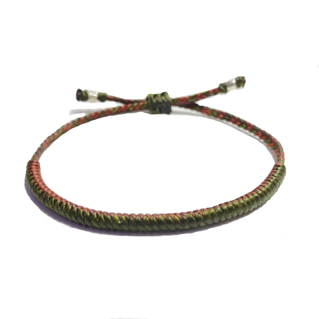 925银手链 New color碰撞色泰国蜡绳手工编绳高级感手绳925银尾珠