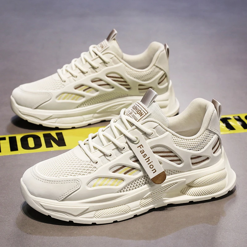 男士休闲网面鞋2024夏季新款透气百搭低帮潮鞋户外运动跑步潮流鞋