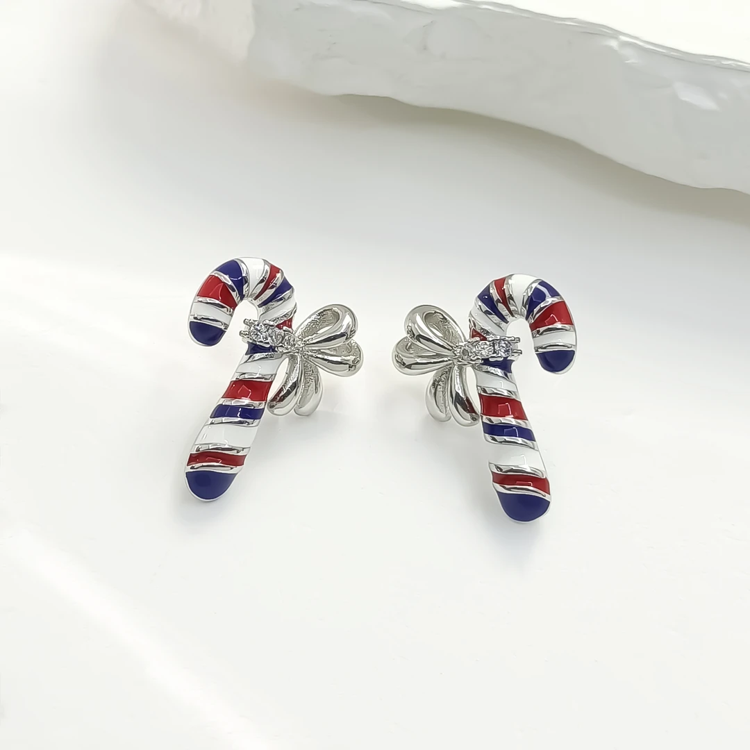 铜合金珐琅耳饰 WYY-001122【雪映】耳环百搭简约欧美气质时尚