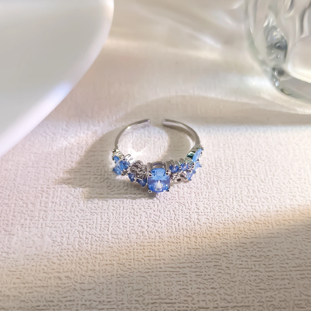 铜合金合成锆石戒指 WJH-001198【星澈】戒指气质百搭优雅欧美时尚