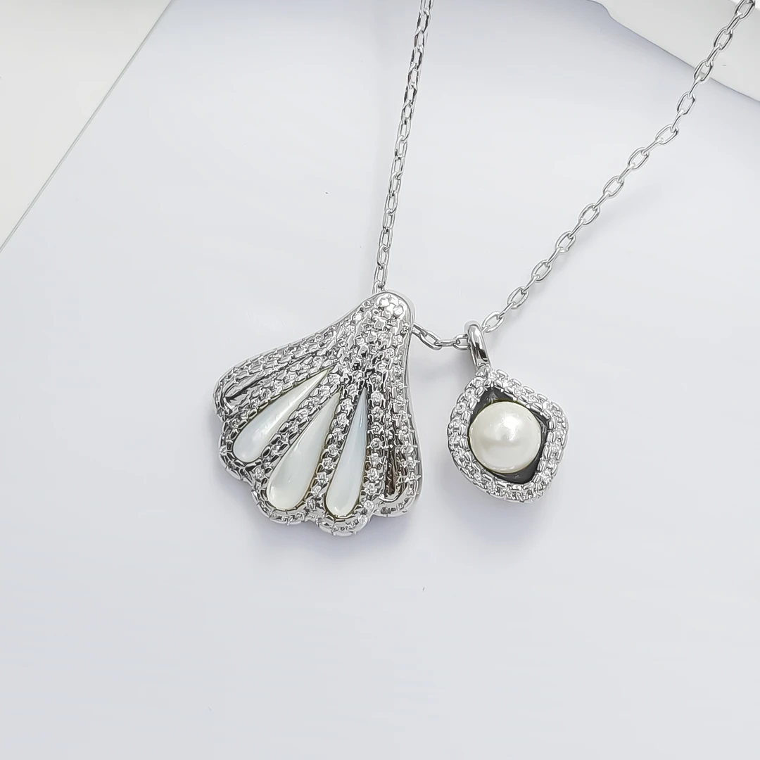 铜合金合成锆石项链 WJH-001177【星辰海韵】项链百搭简约欧美时尚