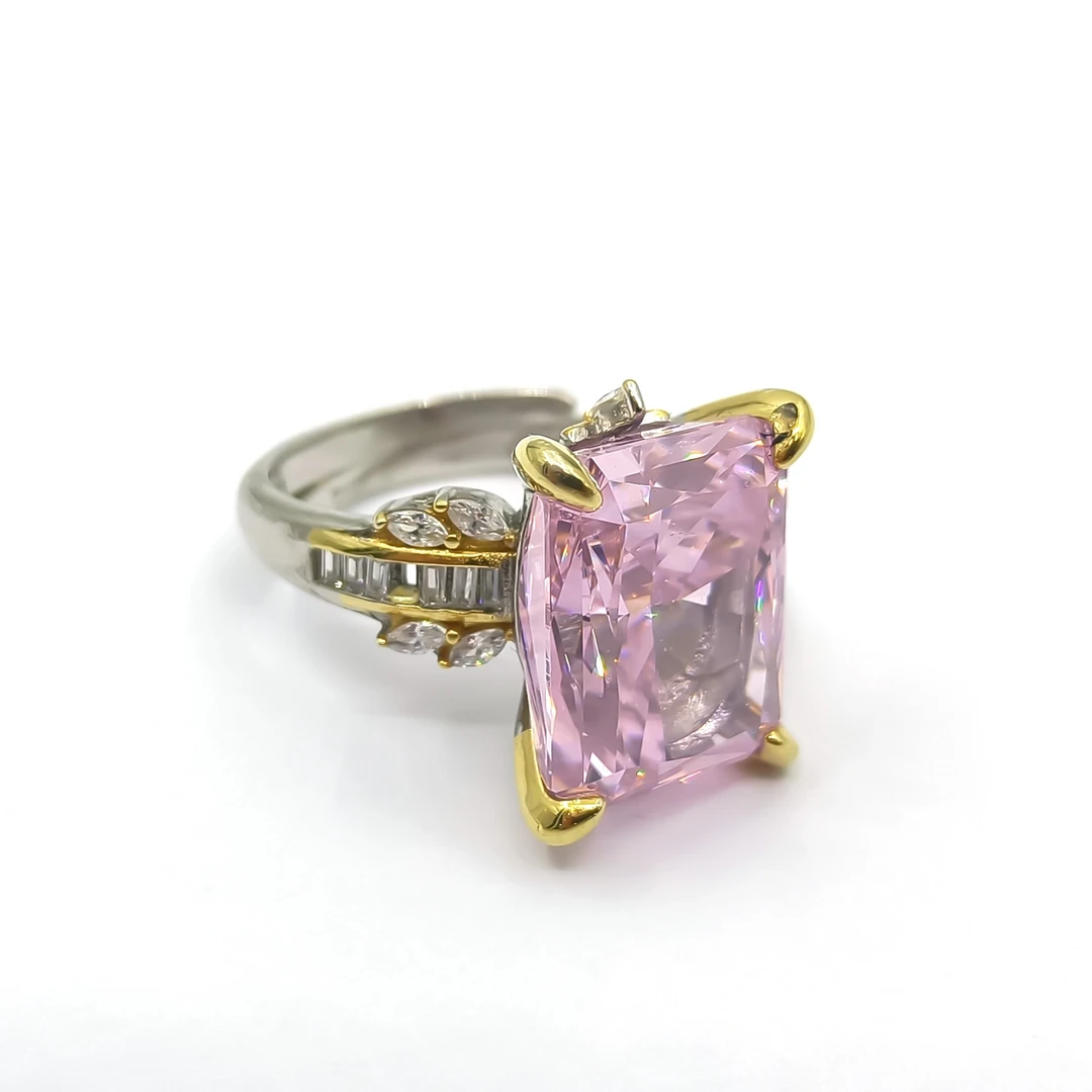 925银合成锆石戒指 MM4YK-33716 戒指小众简约精致欧美百搭