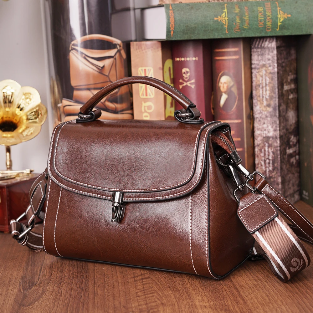 肩包新款真皮牛皮包潮流复古休闲女士包时尚百搭手提单肩包包女包