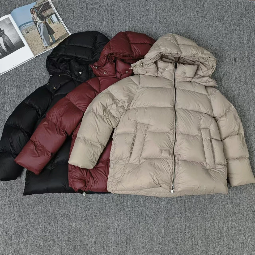 83765余小鱼 三色连帽拉链面包韩版百搭冬季时尚短款羽绒服女装