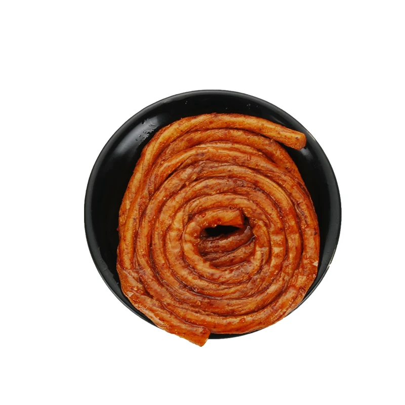 周小玲大圆脸素牛筋盒装辣条辣棒面筋制品网红零食怀旧小吃8090后
