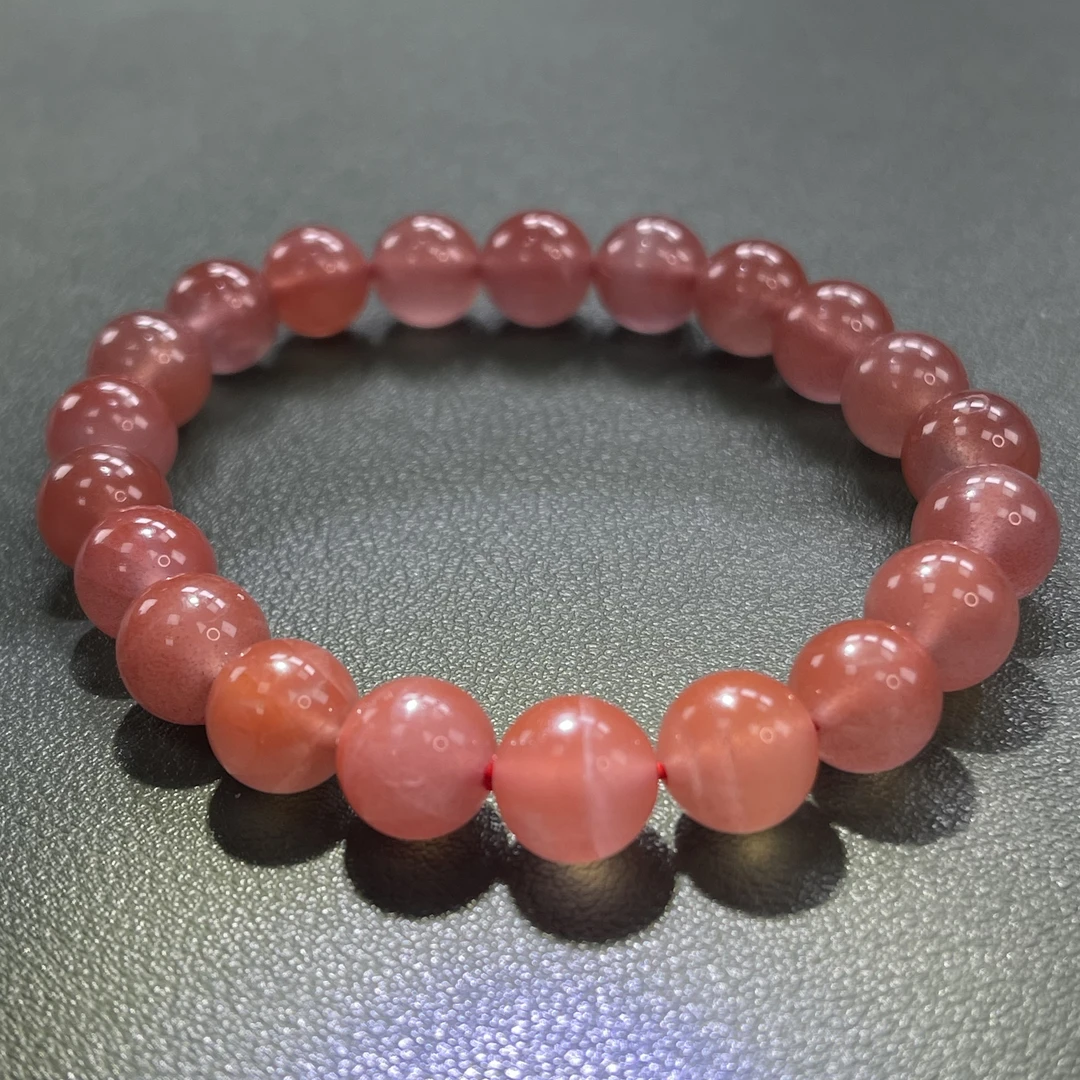 【龙龙珠宝严选】保山冰红南红8m（普货瑕疵）多样性发