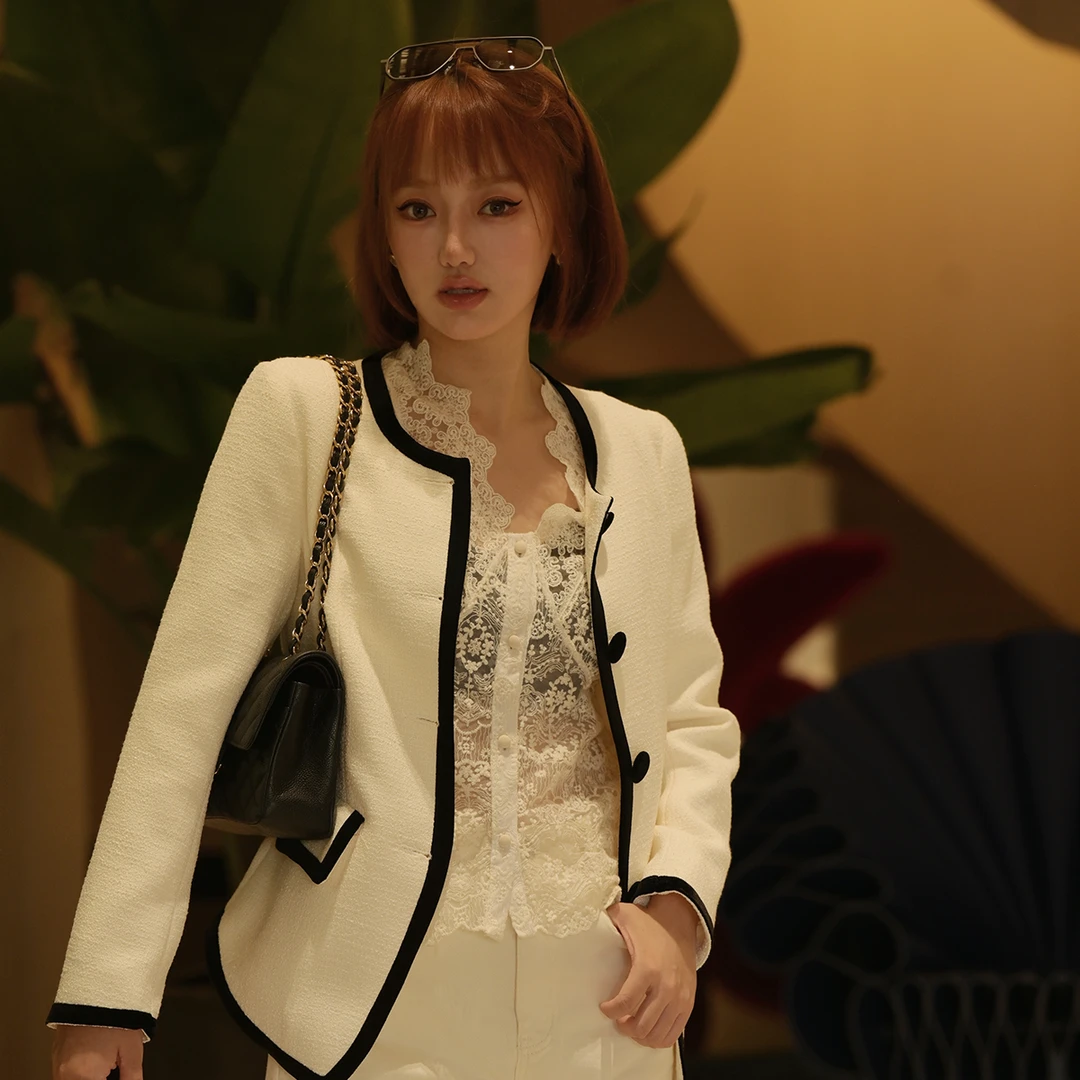 外套梦里人新款法式小香风高级感圆领百搭洋气8242-3510