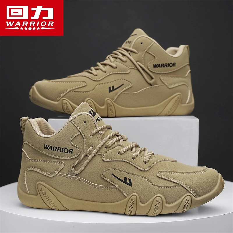回力爆款男鞋秋季中帮工装鞋子男款百搭运动户外休闲工地劳保潮鞋