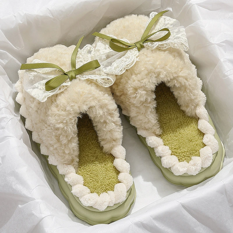 棉拖鞋女款秋冬季2025新款室内家居防滑厚底加绒保暖毛毛拖鞋女士