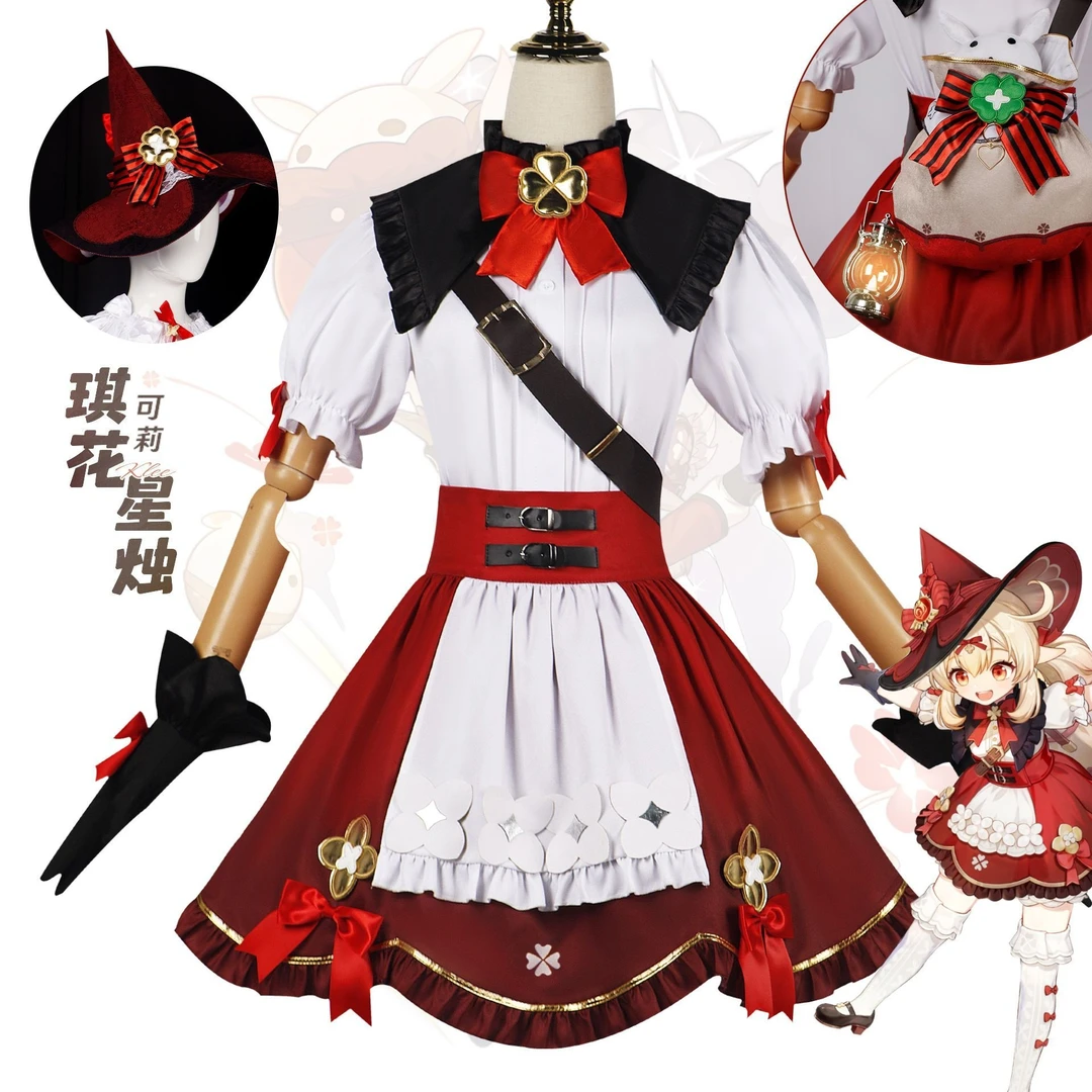 原神cos服火花骑士可莉皮肤琪花星烛Cosplay游戏角色扮演服装套装