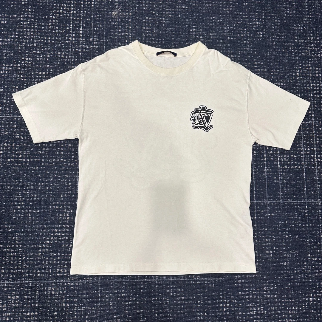 Louis Vuitton lv 烟雾圆领短袖 白色 99新 001343 M码公价5150