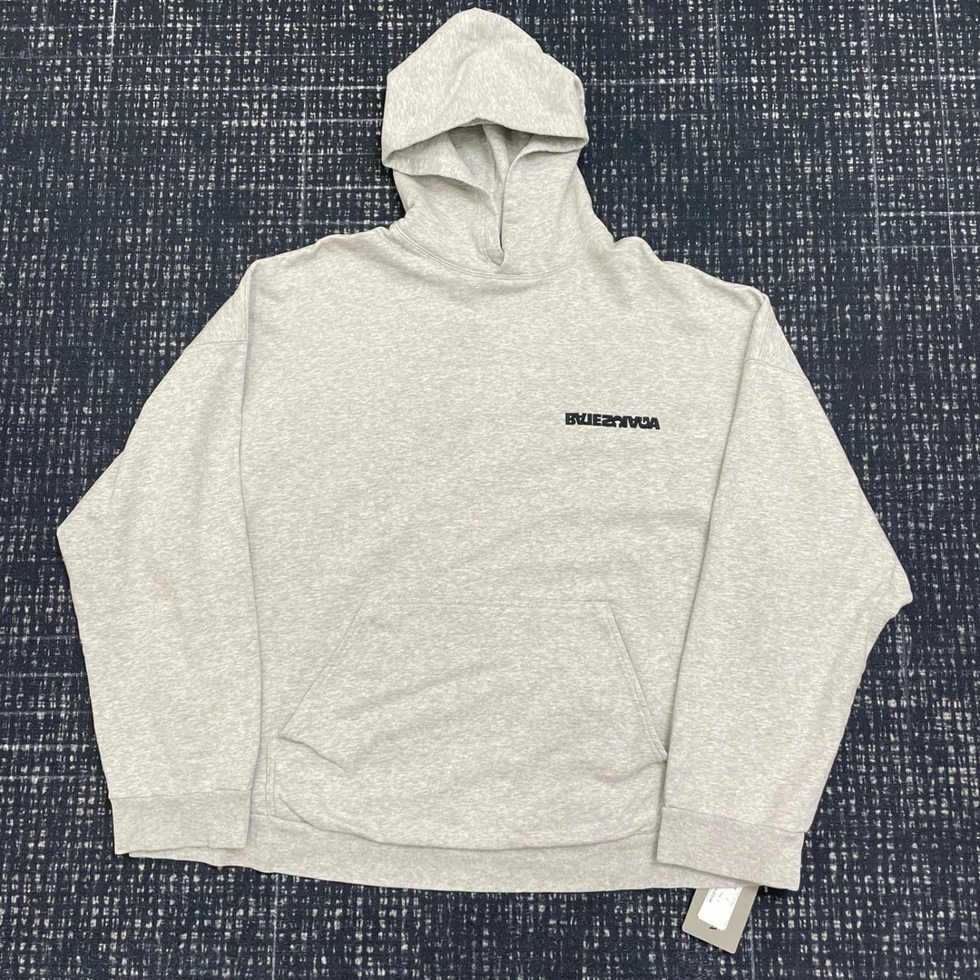 巴黎世家fw21反转刺绣连帽卫衣3码全新带吊001037