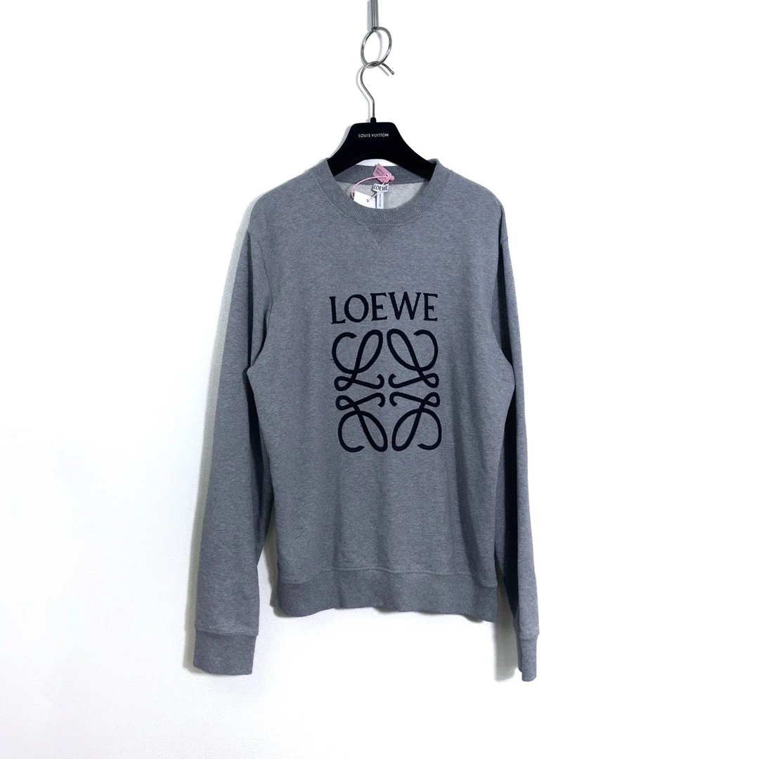 LOEWE 罗意威 21字母Logo刺绣套头卫衣 L码/99新/公价5900/002261
