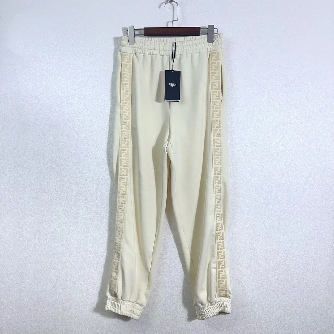 Fendi 芬迪 白色串标老花满印休闲裤 42码/全新原吊/002227