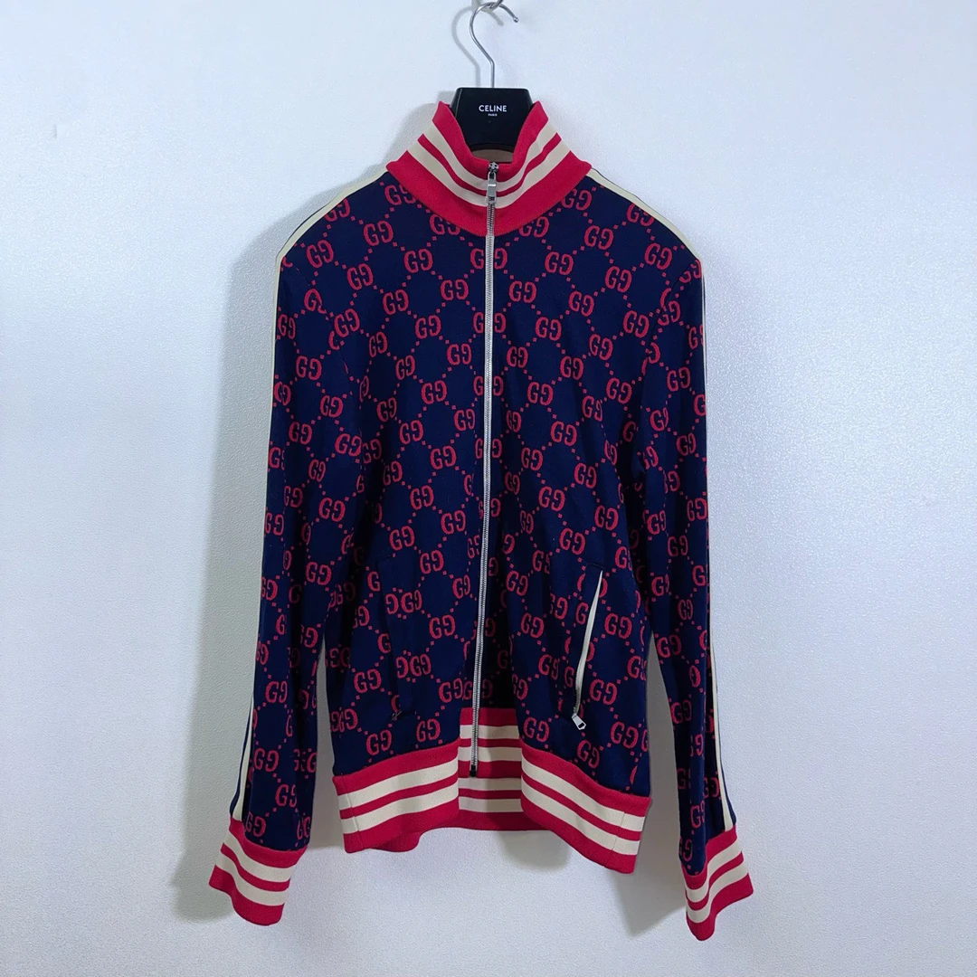 GUCCI 古驰/经典GG拉链长袖夹克外套/XL码/95新/公价12800/002174
