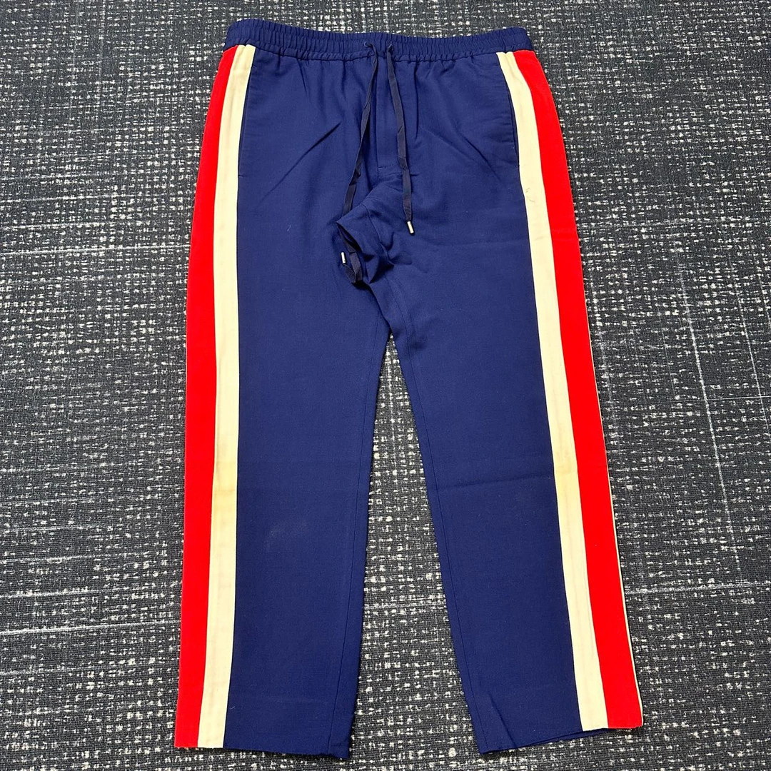 Gucci 古驰 侧边红蓝白条纹长裤 99新 48码 001739