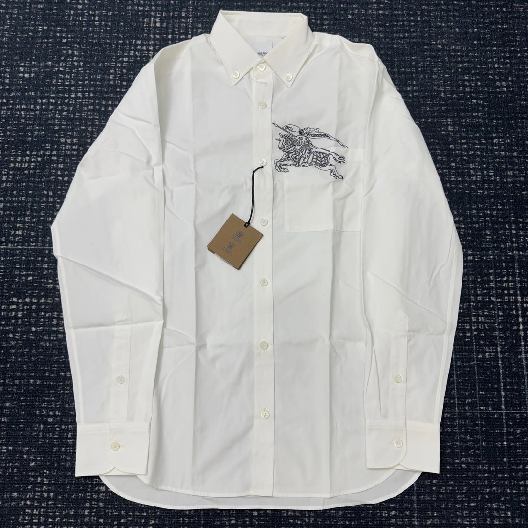 BURBERRY 博柏利 经典战马骑士LOGO长袖衬衫 全新带吊37码 001647