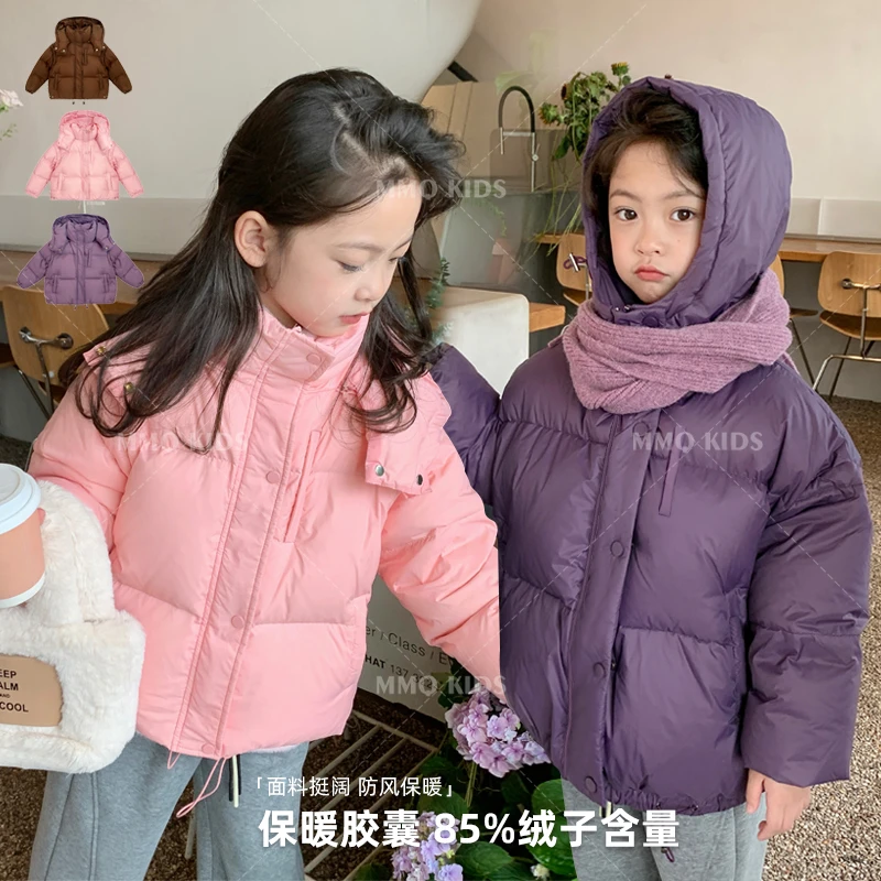 【现货】【保暖胶囊】女童厚实短款羽绒服秋冬85%絨子含量白鴨絨三防
