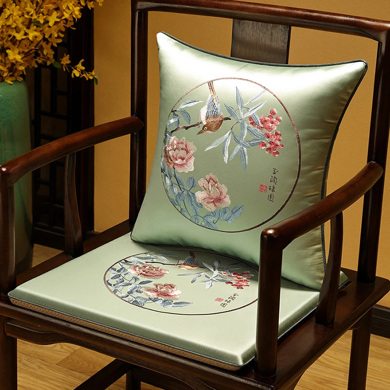 【玉润圆珠】中式椅垫实木椅坐垫红木沙发垫垫圈椅海绵防滑垫茶椅垫