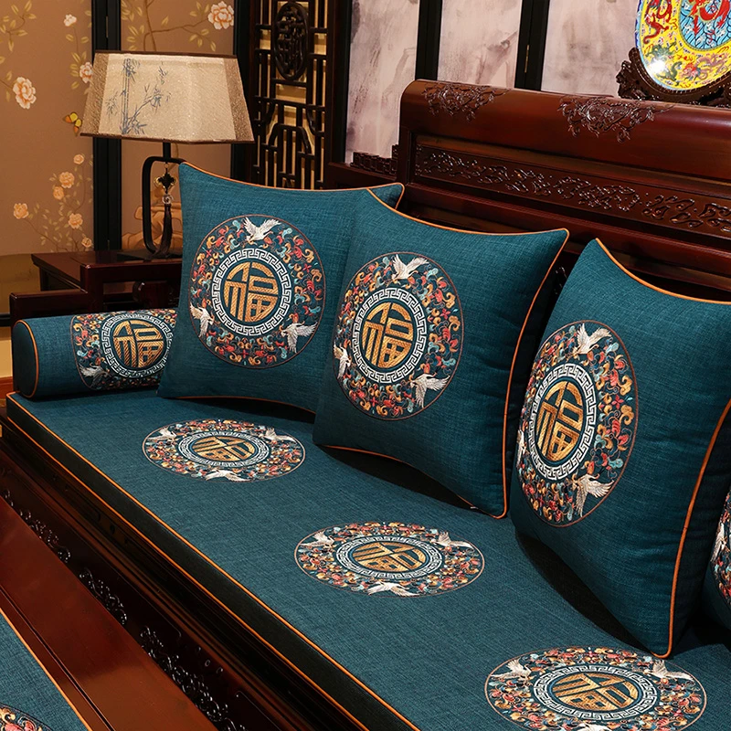 鹤舞红木沙发垫定制罗汉床实木沙发垫红木沙发坐垫防滑通用四季