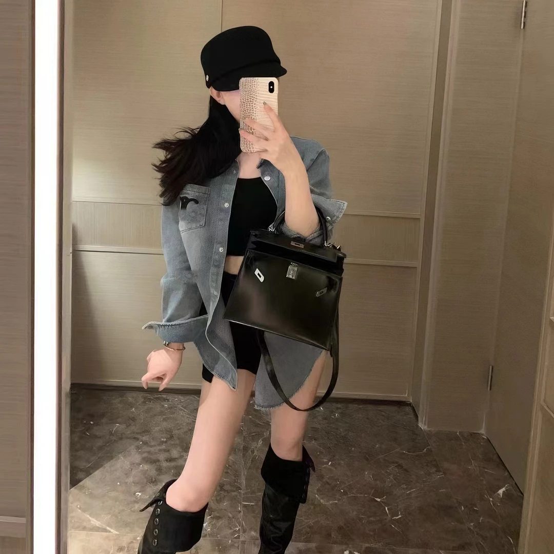 【外贸原单】新款百搭时尚休闲潮流女士包包YF-2401-牛仔蓝