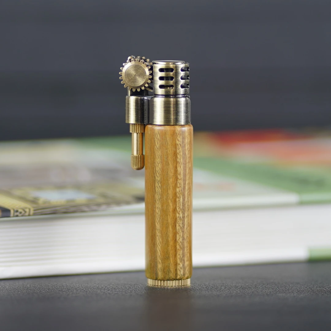 ZORRO佐罗 檀木黄铜砂轮战壕防风煤油创意打火机创意男士小巧便携