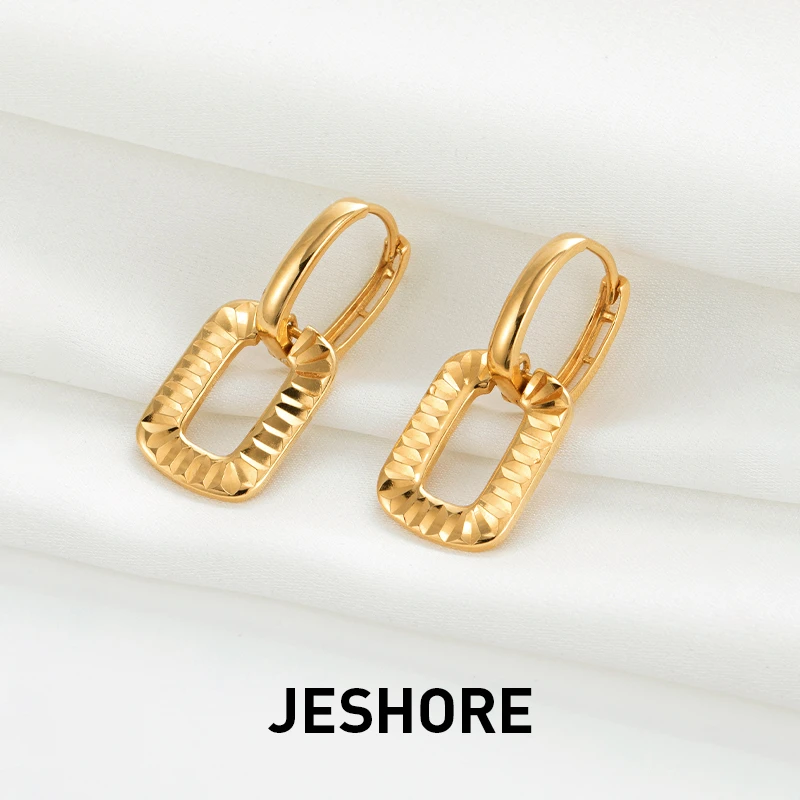 jeshore/简岸 925银耳饰 【原创】简约气质棱镜车花方糖耳环