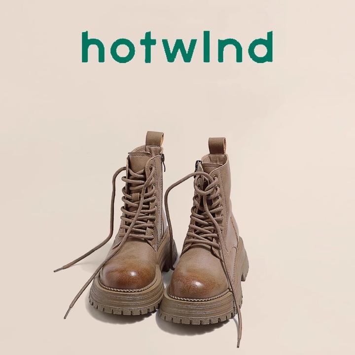 热风复古马丁靴女2024新款英伦风春秋单靴厚底增高黄色沙漠短靴