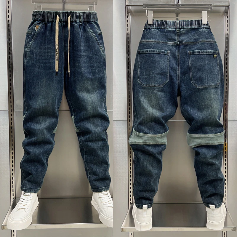 百搭痞帅牛仔裤2023秋季新款男士潮流老爹裤青年直筒休闲韩版长裤