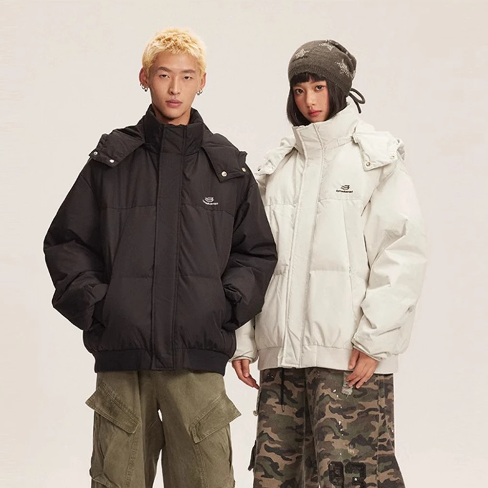 设计感可拆卸帽棉服女冬季新款宽松百搭加厚面包服情侣棉衣男外套