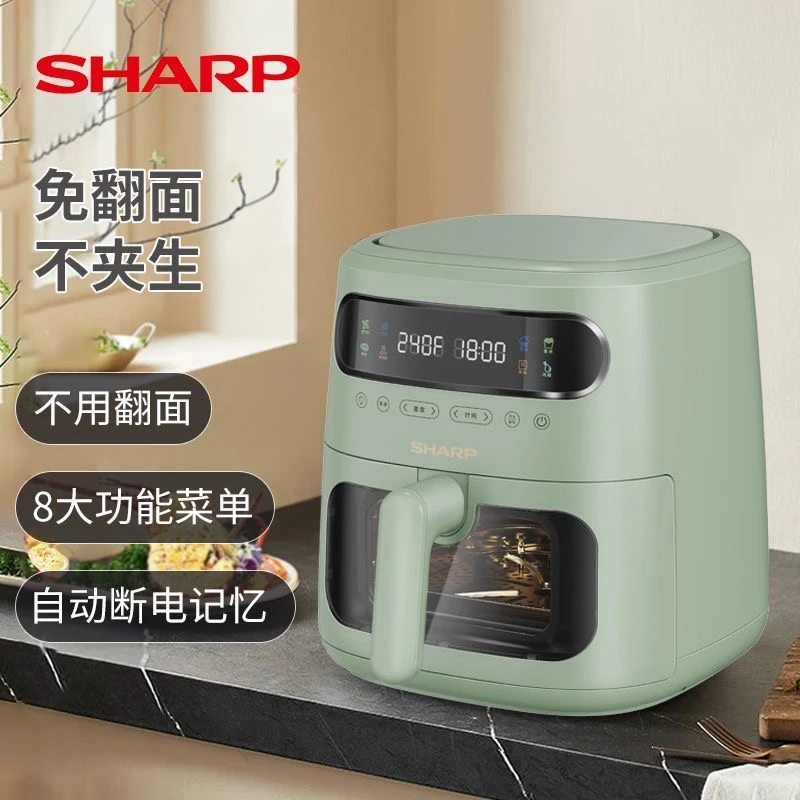 准新品 Sharp/夏普 夏普可视空气炸锅家用6L大容量多功能烤箱智能