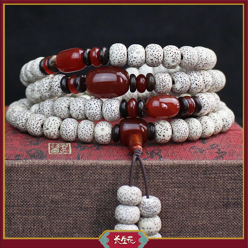 IMMORTAL FLOWERS/长生花海南星月菩提正月108颗精品配饰项链手串