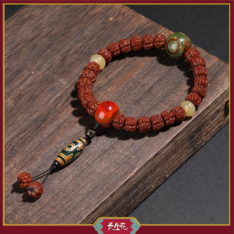 IMMORTAL FLOWERS/长生花机刷尼泊尔包浆小金刚菩提文玩手持手串