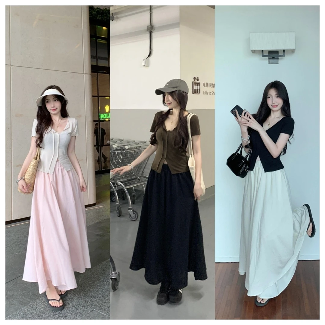 2024夏季新款大码女装胖mm上衣+阔腿裤裙套装