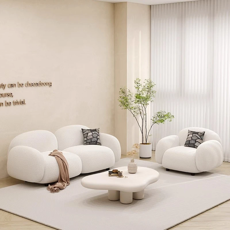 年糕沙发北欧客厅沙发小户型布艺简约现代豆腐块双人小沙发网红款