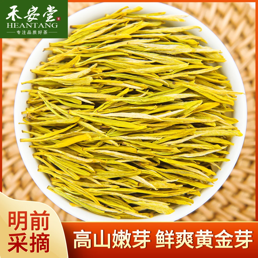 禾安堂茶叶黄金芽2025新茶明前绿茶自己喝送礼安吉白茶官方正品