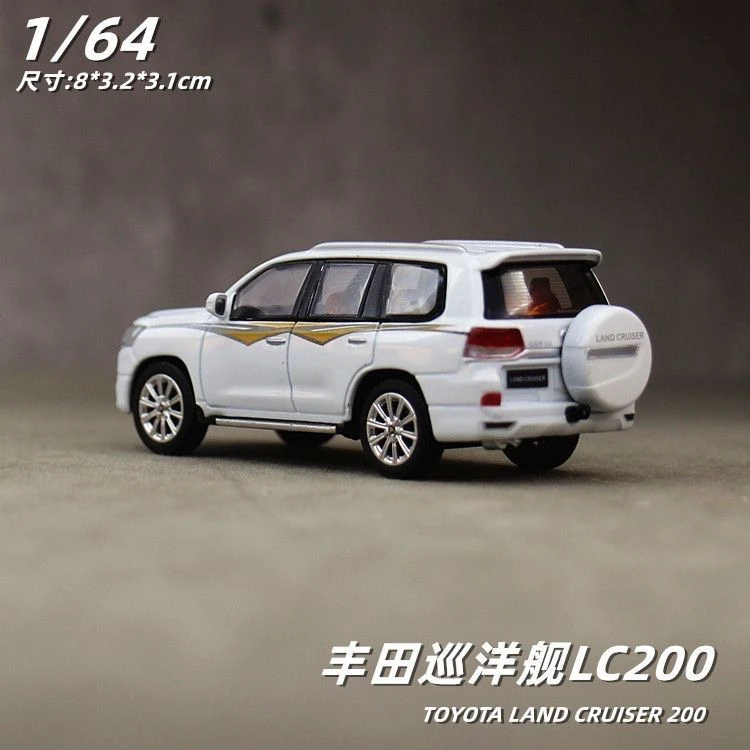 JKM1:64 陆巡陆地巡洋舰合金铁底胶胎避震仿真小汽车模型摆件收藏