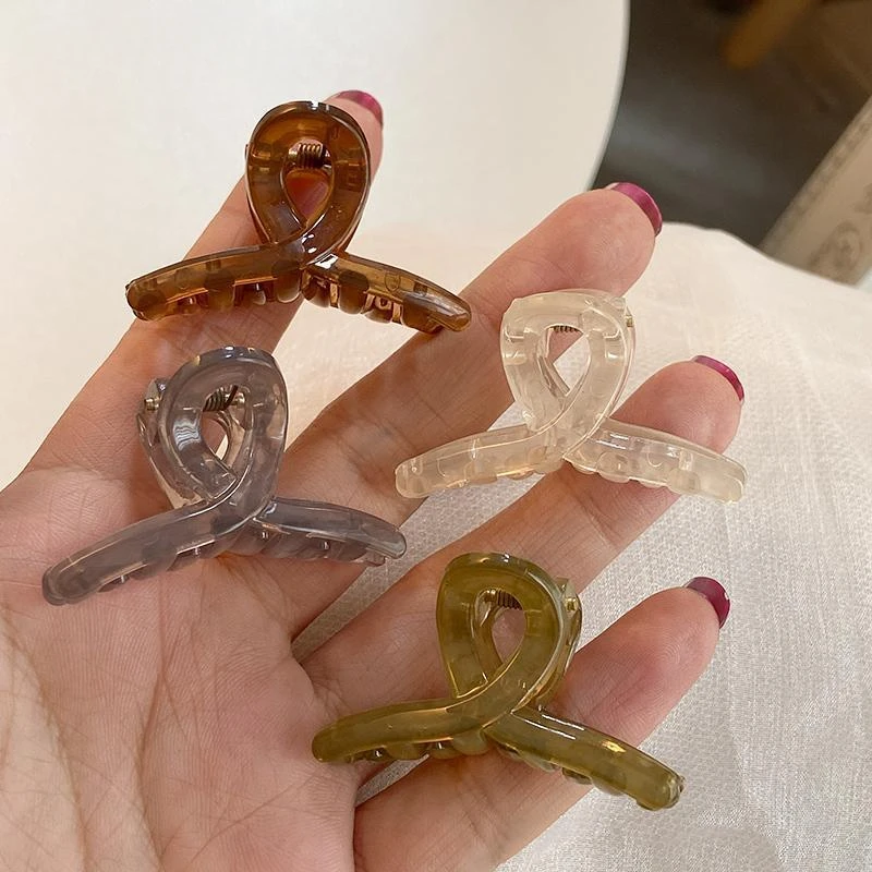 非金属亚克力发饰 亚克力小抓夹气质侧边夹发夹高级感公主头夹子