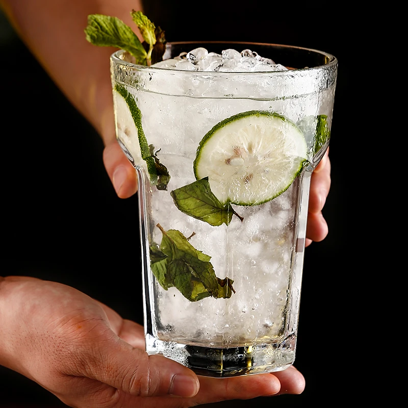 比利时福佳白啤酒杯创意玻璃杯超大精酿扎啤杯六角网红大号啤酒杯