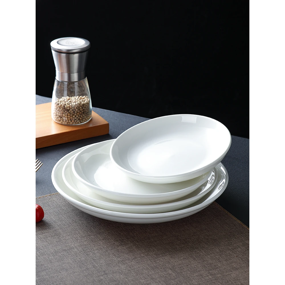 陶瓷深盘酒店餐盘简约菜盘剁椒鱼头盘小吃盘饺子盘水果盘餐厅饭盘