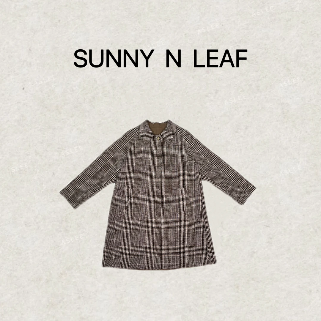 SUNNY N LEAF     法式复古格纹双面穿大衣外套     AY30653