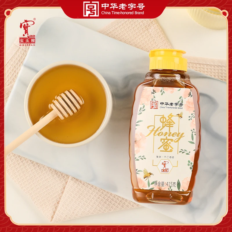 【百年老字号】宝生园百花蜜415g蜂蜜挤压瓶健康天然新鲜真蜂蜜BY