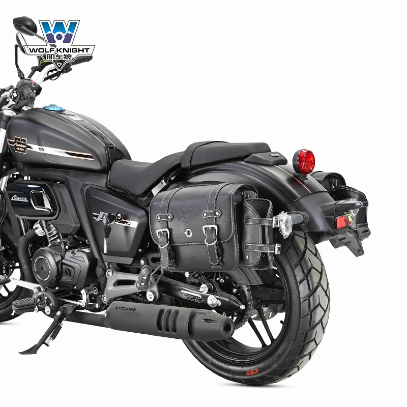 肌车狼 适用赛科龙RA401边包侧边包复古边箱改装头盔包带快拆防水