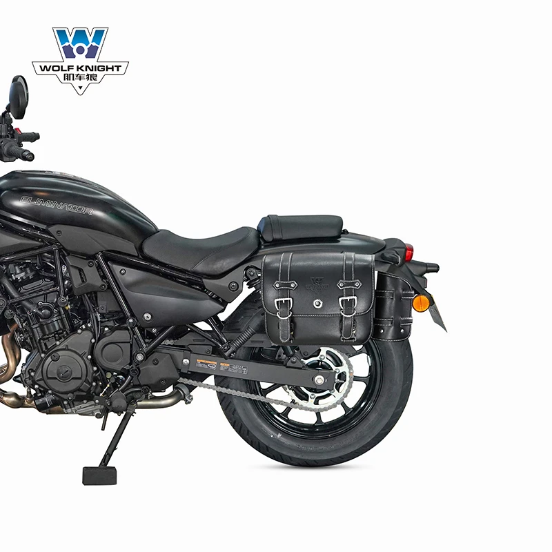 肌车狼 适用川崎消除者500边包快拆边包复古边箱改装头盔包快拆架