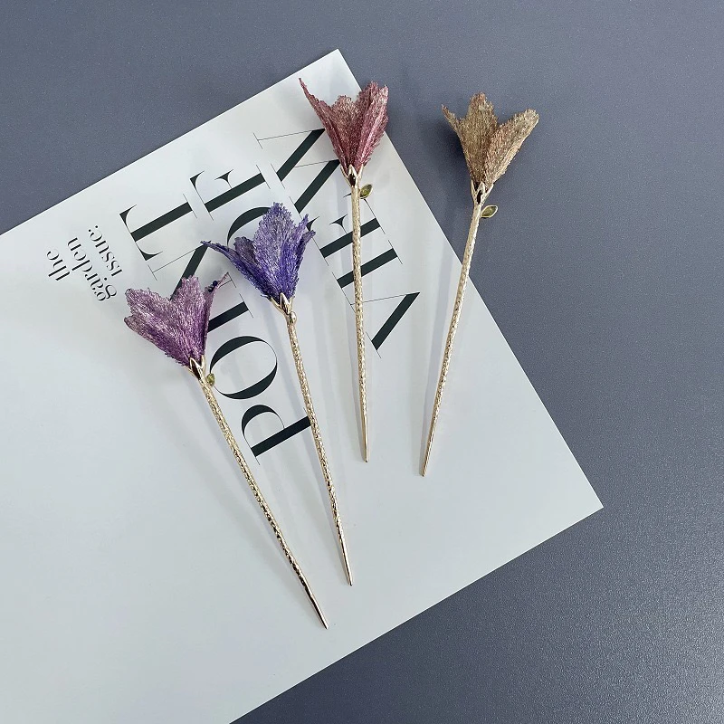 复古刺绣花朵发簪