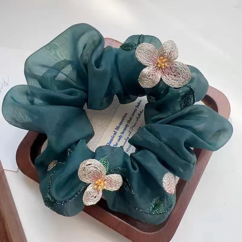 立体蔷薇花韩版时尚大肠发圈