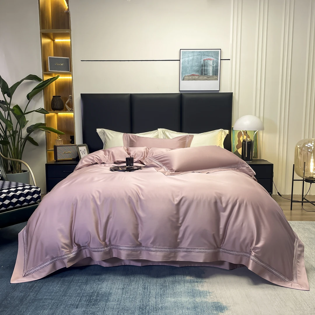 以力正道【养元康宝】刺绣系列-奥利-精致舒适轻奢纯色镂空四件套