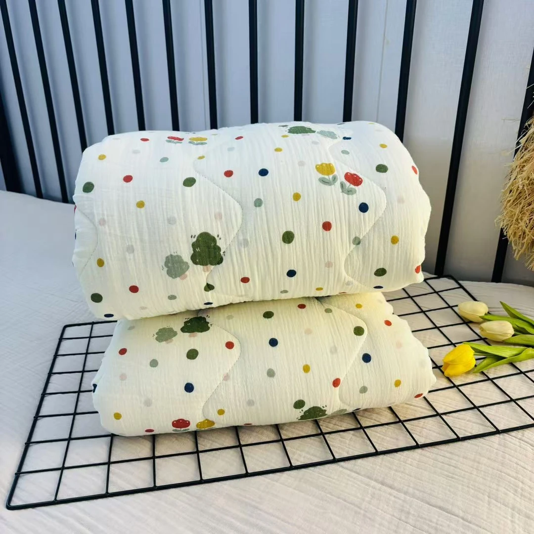 【皱皱纱棉花被】A类全棉皱皱纱棉花被可机洗超柔婴幼儿