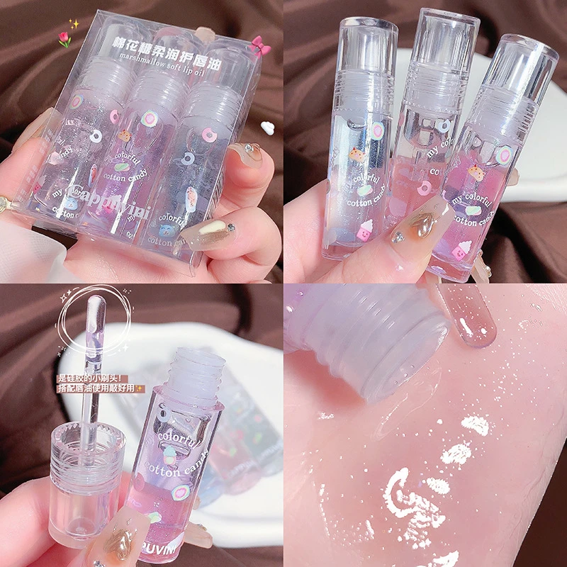 卡泡维妮棉花糖护唇油唇蜜 滋润保湿水光镜面细闪透明玻璃嘟嘟唇