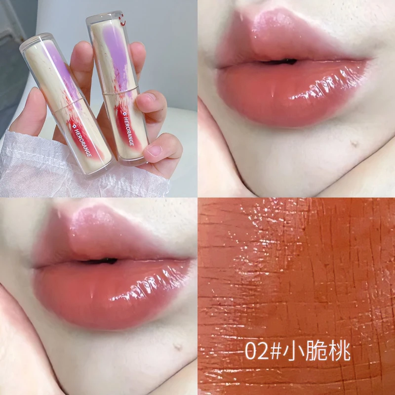 HERORANGE浮光倾色沁润口红 水光果冻嘟嘟唇持妆显白不易沾杯唇彩